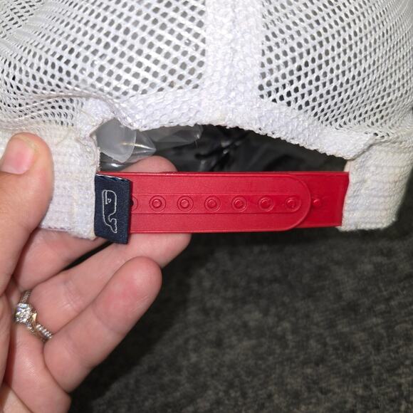 Vineyard Vines Trucker Hat Pink Blue Mesh Cap – Coastal Prep Y2K Dad Hat - Picture 4 of 6